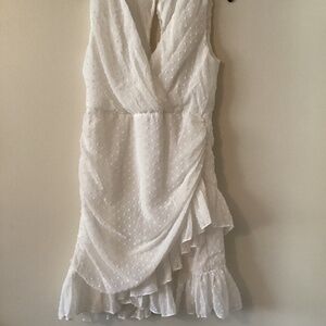 Selfie by Leslie Fancy White Dress Sleeveless,  size AUS 12 USA L